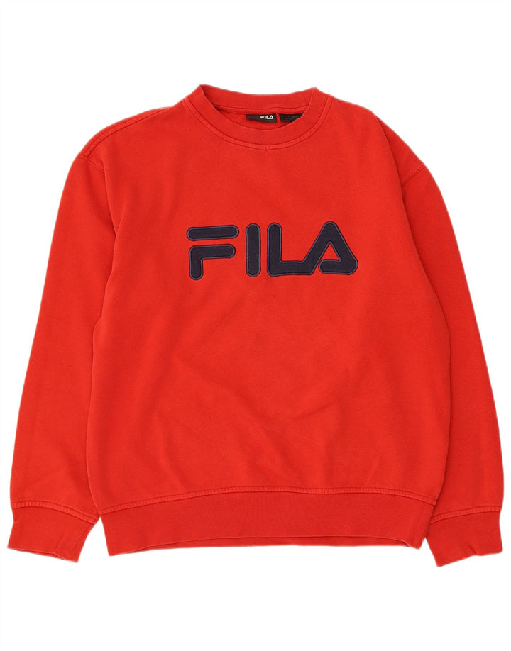 Fila Herren Grafik-Sweatshirt-Pullover, klein, rote Baumwolle