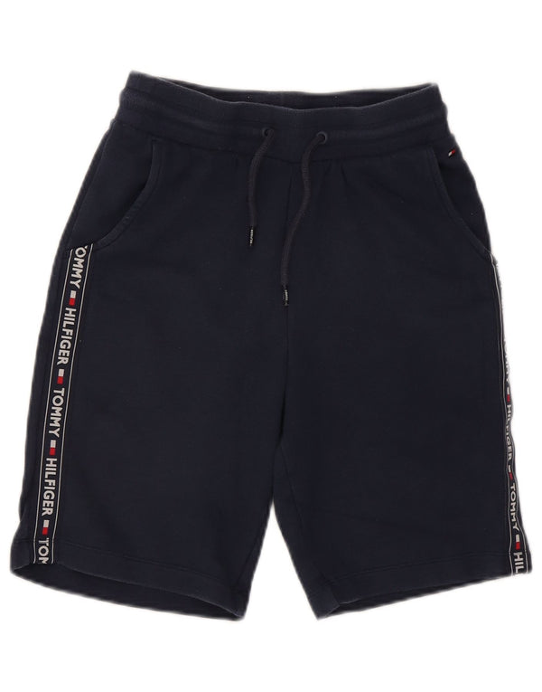 Tommy Hilfiger Mens Graphic Sport Shorts Small Navy Blue Cotton