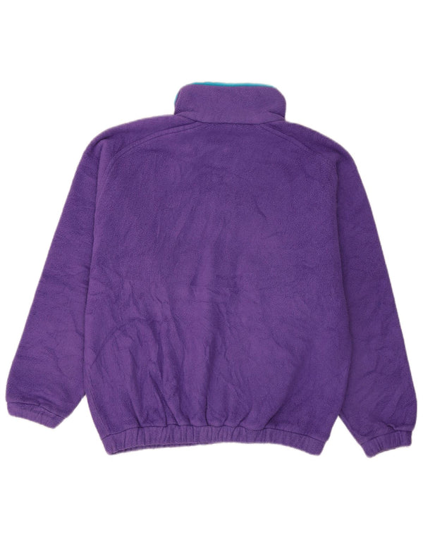 Sportful Mens Loose Fit Graphic Fleece Jumper IT 46 Small Purple Geometric