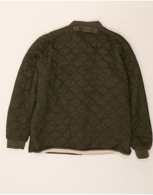 Jack Wills Chaqueta acolchada Sherpa para mujer UK 44 Grande Poliamida verde