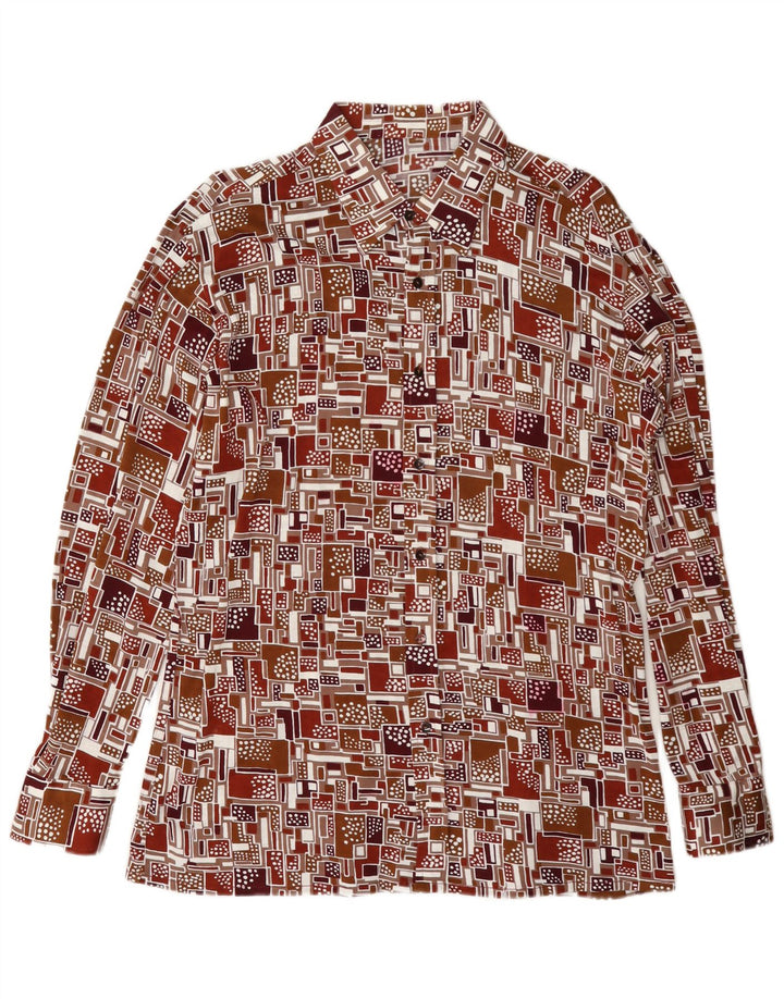 Vintage Mens Shirt Large Multicoloured Geometric