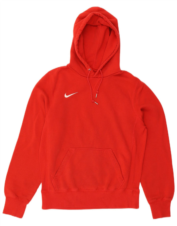 NIKE Mens Hoodie Jumper Small Red Cotton