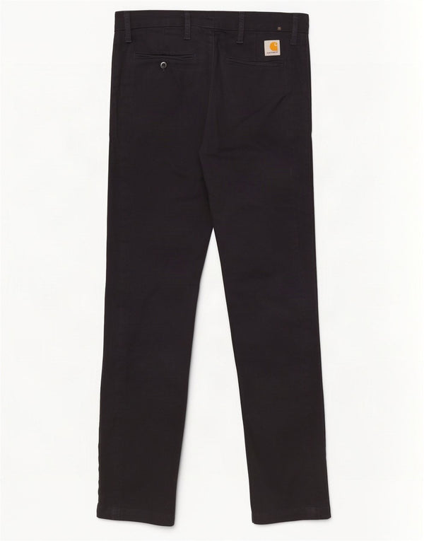 Carhartt Mens Slim Chino Calças W30 L32 Azul Marinho Algodão