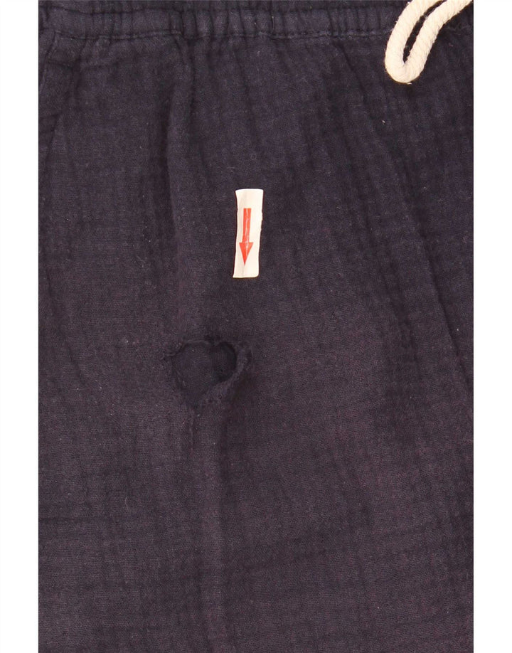 Zara Mens Sport Shorts Medium  Navy Blue Cotton