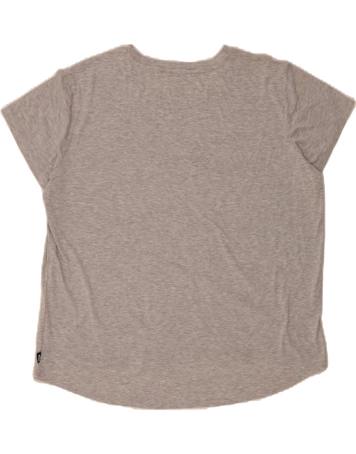 REEBOK Womens Graphic T-Shirt Top UK 20 2XL Grey Polyester Vintage Reebok and Second-Hand Reebok from Messina Hembry 