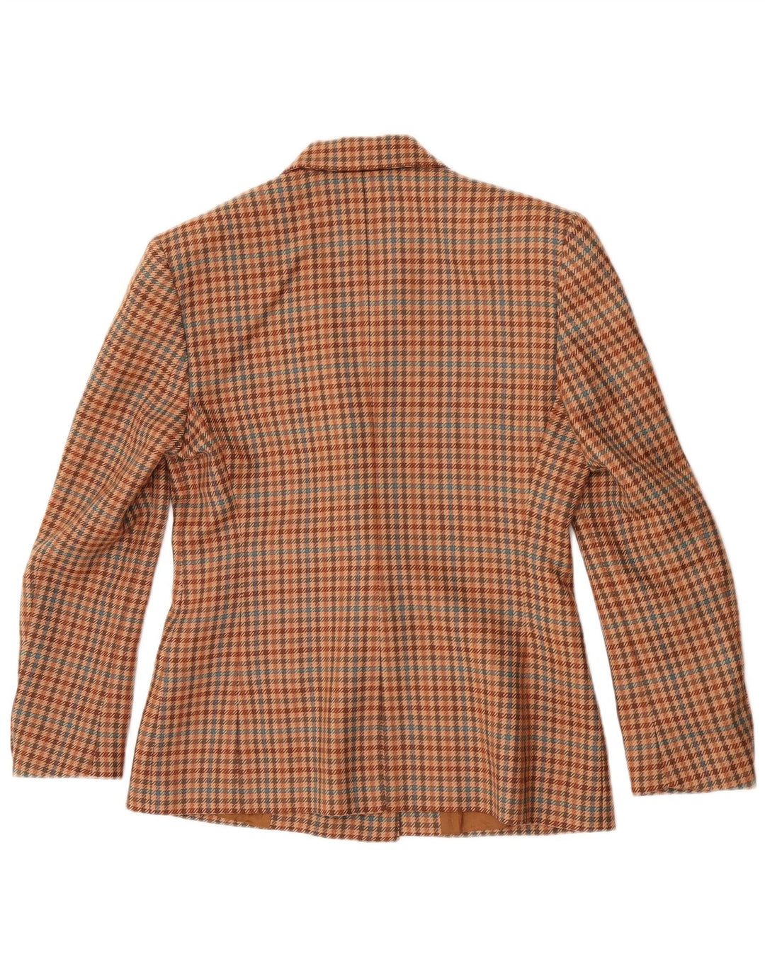 Vintage Womens Double Breasted Blazer Jacket IT 42 Medium Brown Houndstooth