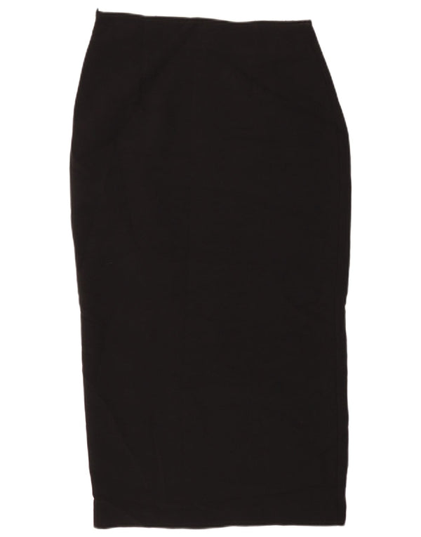 Zara Womens High Waist Pencil Skirt Medium W28  Black Polyester