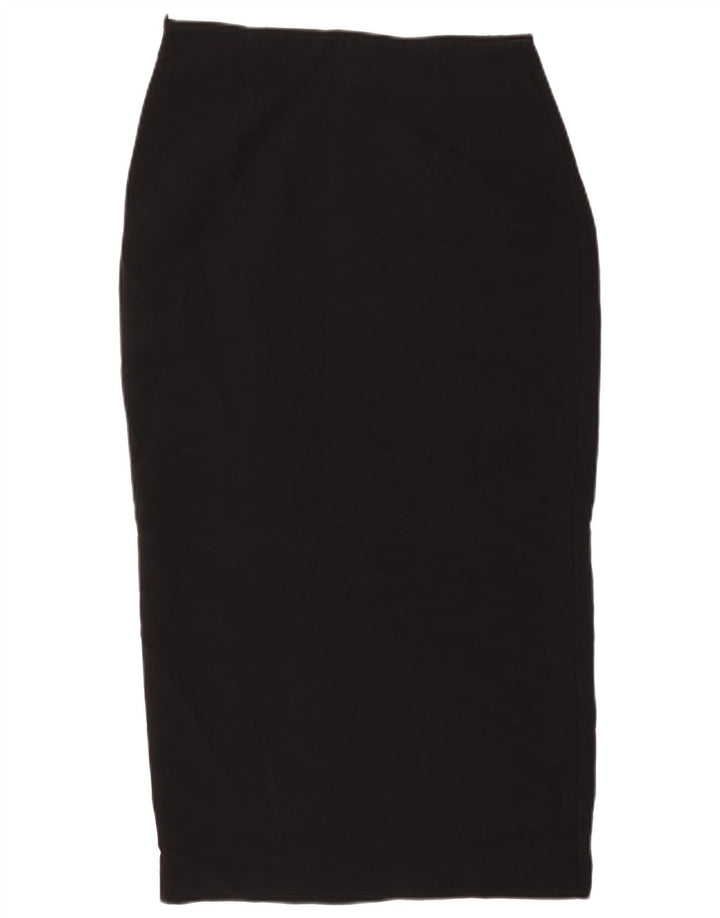 Zara Womens High Waist Pencil Skirt Medium W28  Black Polyester