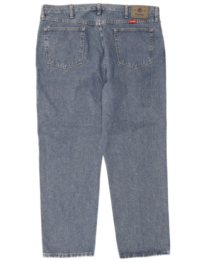 Wrangler Mens Straight Jeans W40 L30 Blue Cotton