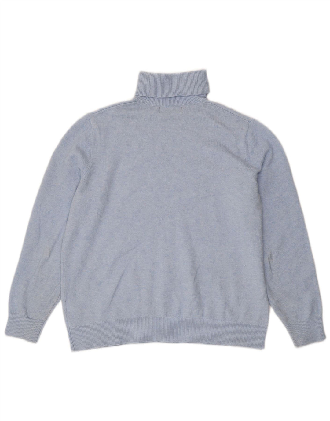 Marks & Spencer Damen Rollkragenpullover, UK 14, Mittelblau, Polyester