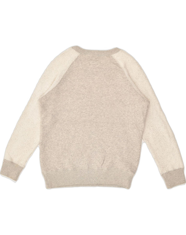 JACK WILLS Felpa da donna Maglione UK 8 Small Cotone color block grigio