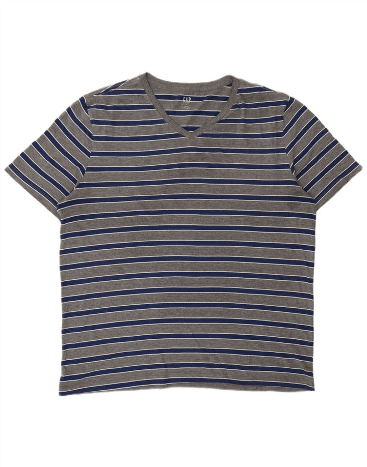 GAP Herre T-Shirt Top XL Gråstribet