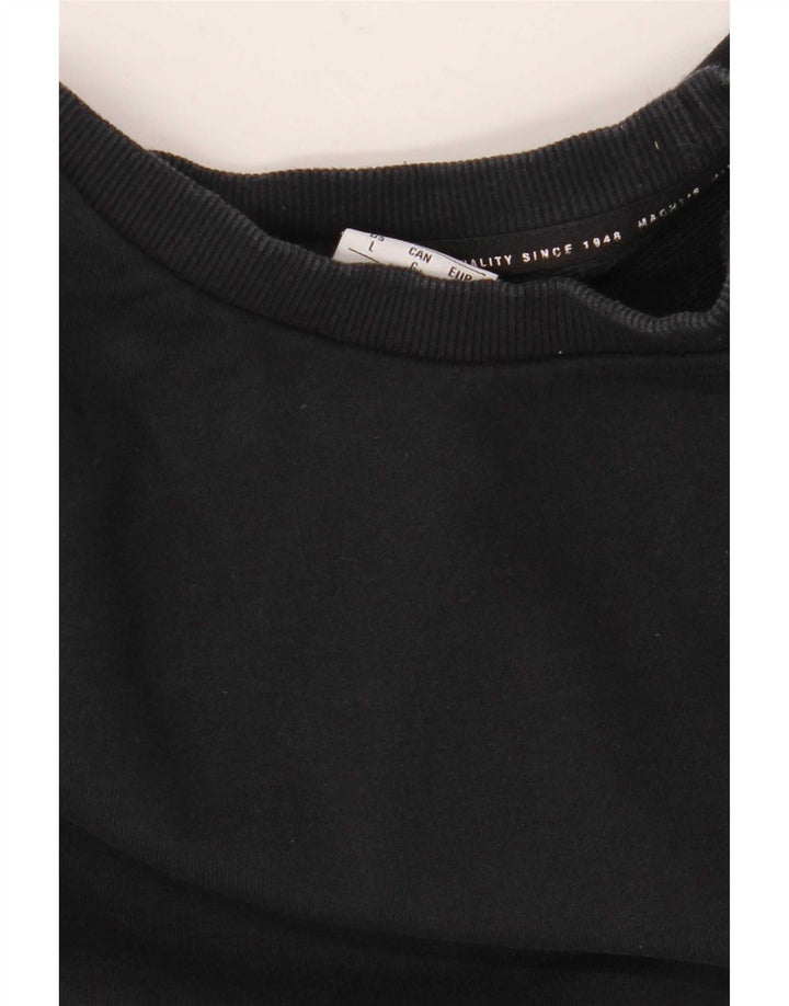 Puma Mens Sweatshirt Jumper Large Black Cotton