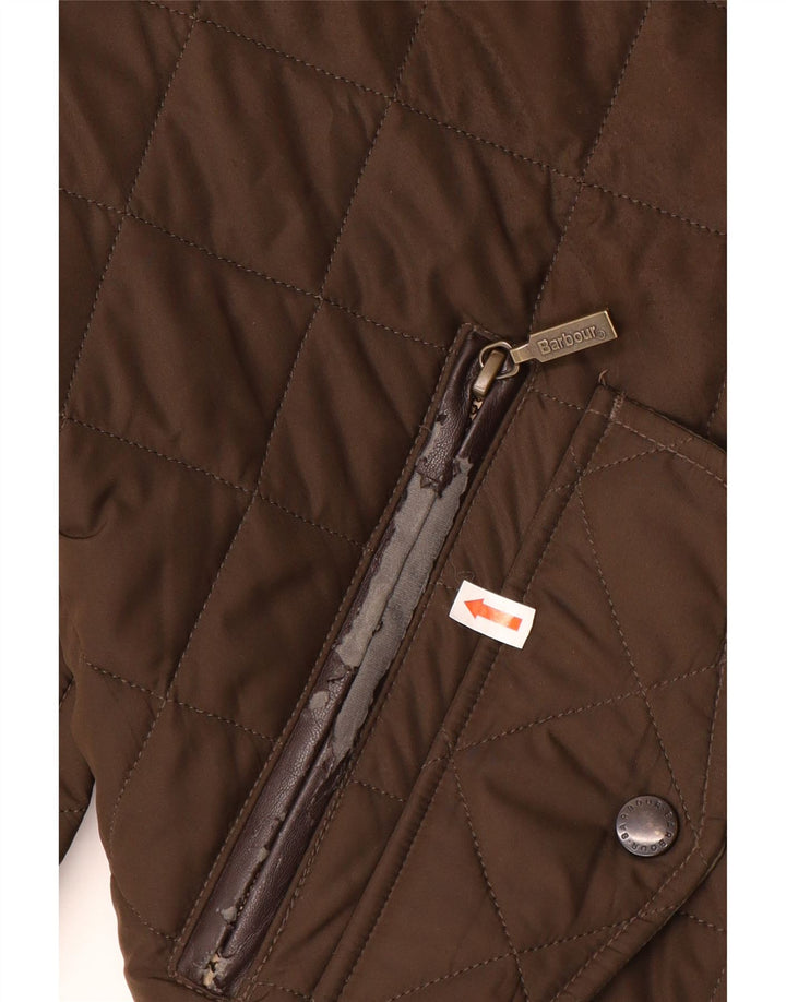 BARBOUR Herre quiltet jakke UK 42 XL Brun Polyester