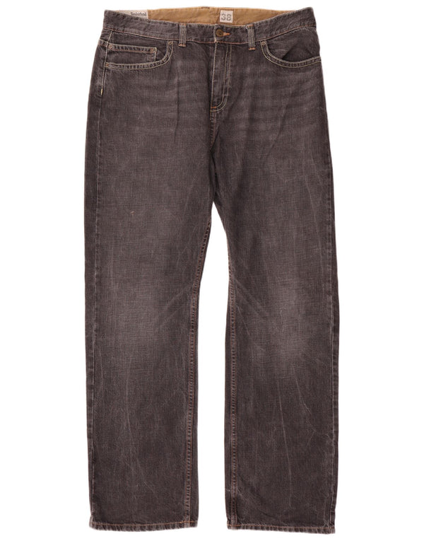 Timberland Straight Jeans til mænd W38 L35 Grå bomuld