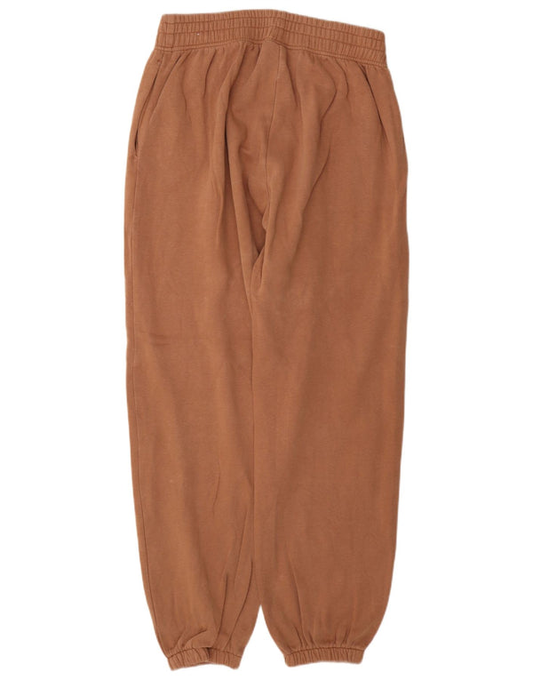Nike Womens Loose Fit Tracksuit Trousers Joggers UK 12 Medium Brown Cotton