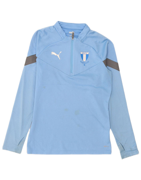 Puma Haut de Survêtement Zip Neck Pullover Homme Bleu Colorblock Polyester