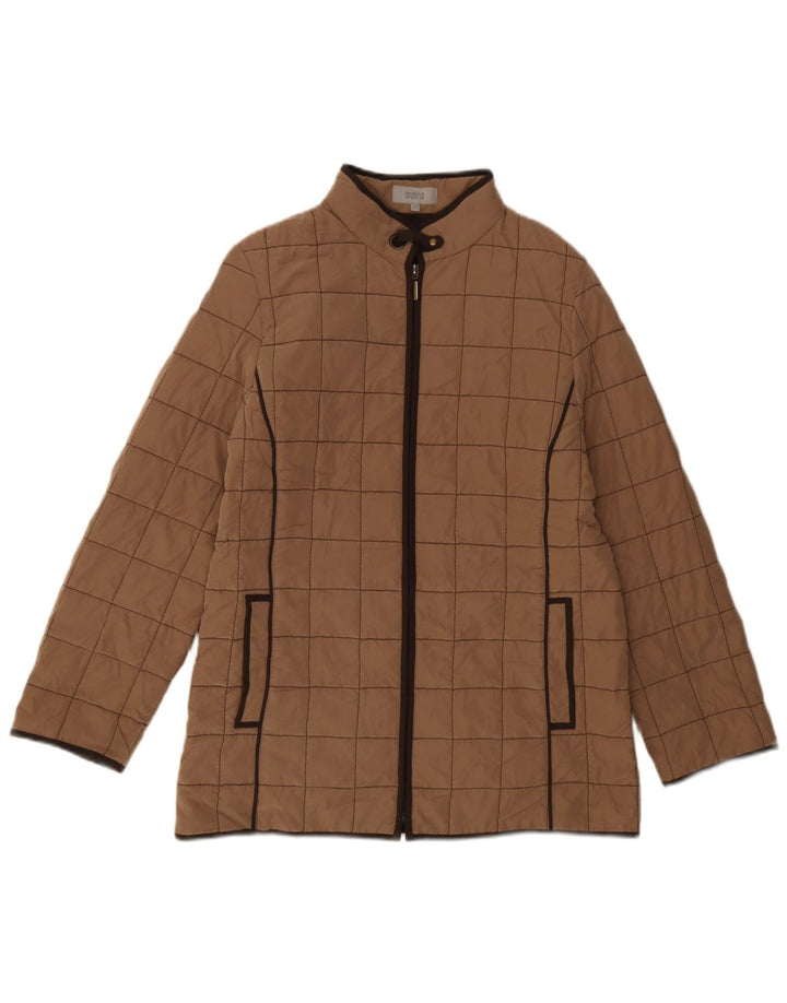 Marks & Spencer Chaqueta acolchada para mujer UK 42 Poliéster marrón medio