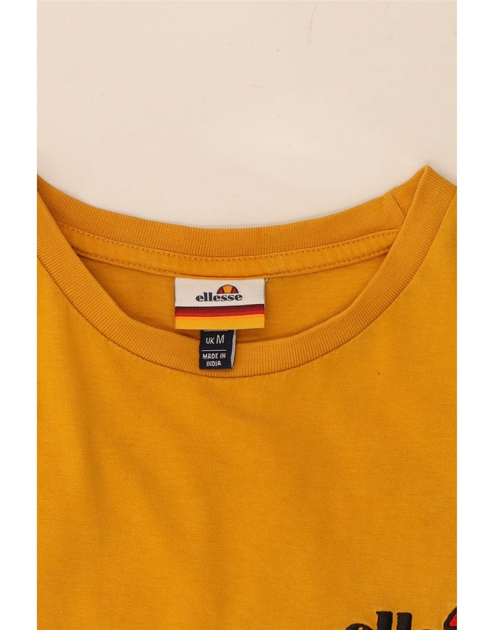 ELLESSE Mens Graphic T-Shirt Top Medium Yellow Cotton Vintage Ellesse and Second-Hand Ellesse from Messina Hembry 