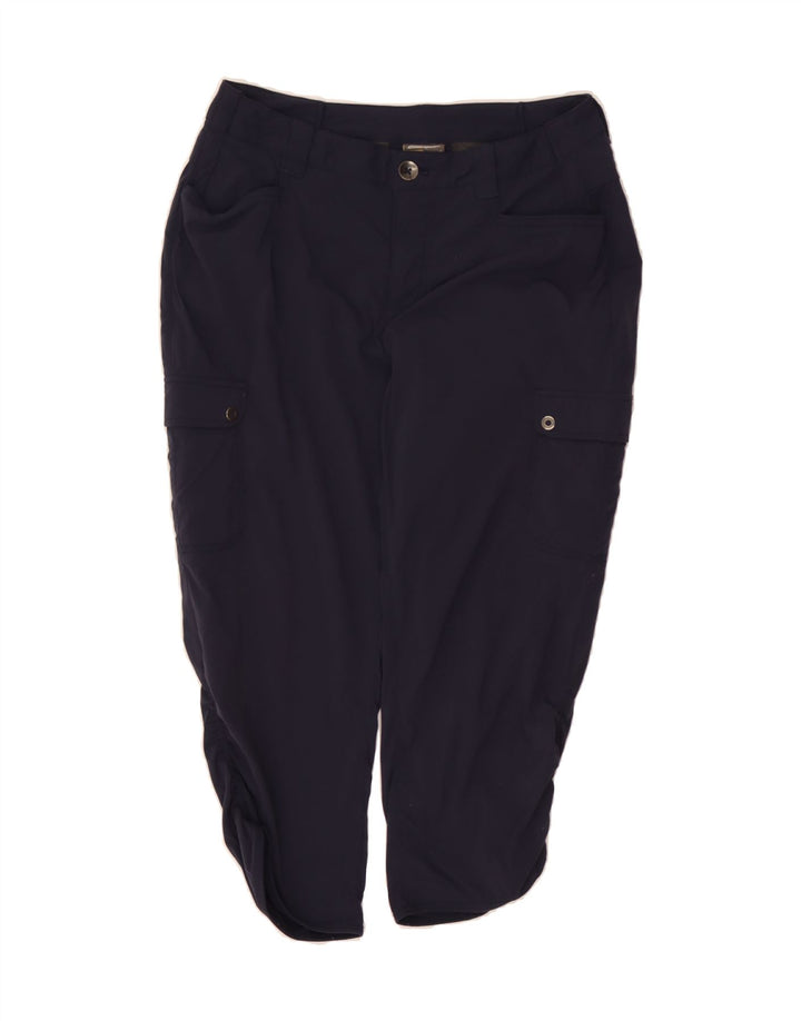 EDDIE BAUER Womens Cargo Capri Trousers US 6 Medium W28 L21 Navy Blue Vintage Eddie Bauer and Second-Hand Eddie Bauer from Messina Hembry 