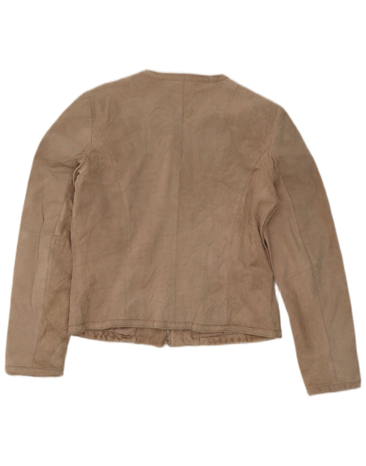 Giacca Donna Scamosciata Conbipel IT 46 Large Pelle Beige