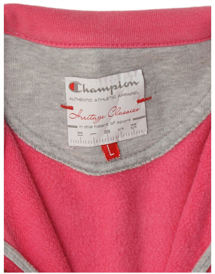 CHAMPION Womens Heritage Classics Tracksuit Top Jacket UK 14 Large Pink