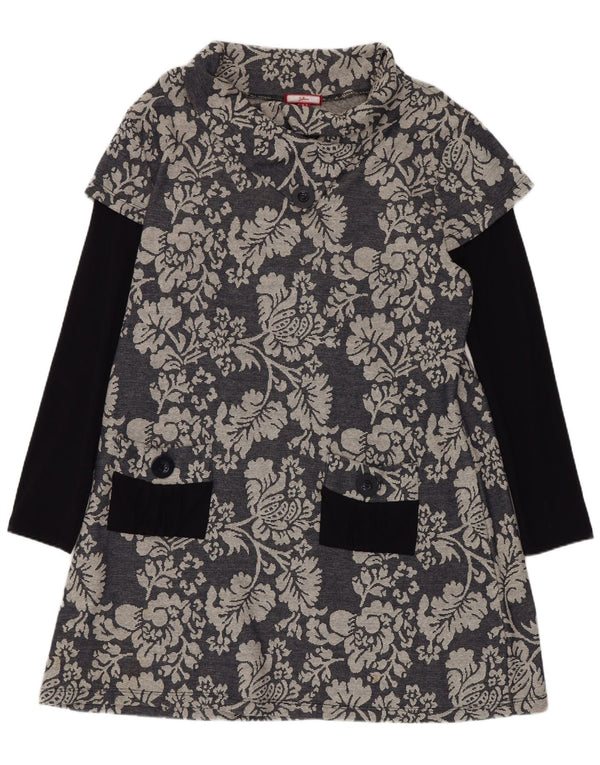Joe Browns Damen-Langarmkleid in A-Linie, UK 18, XL, Marineblau, Blumenmuster, Baumwolle