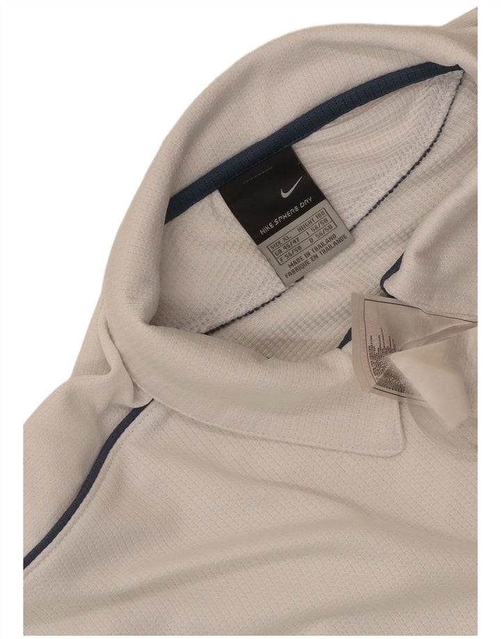 Nike Mens Polo Shirt UK 45/47 XL White Colourblock Polyester
