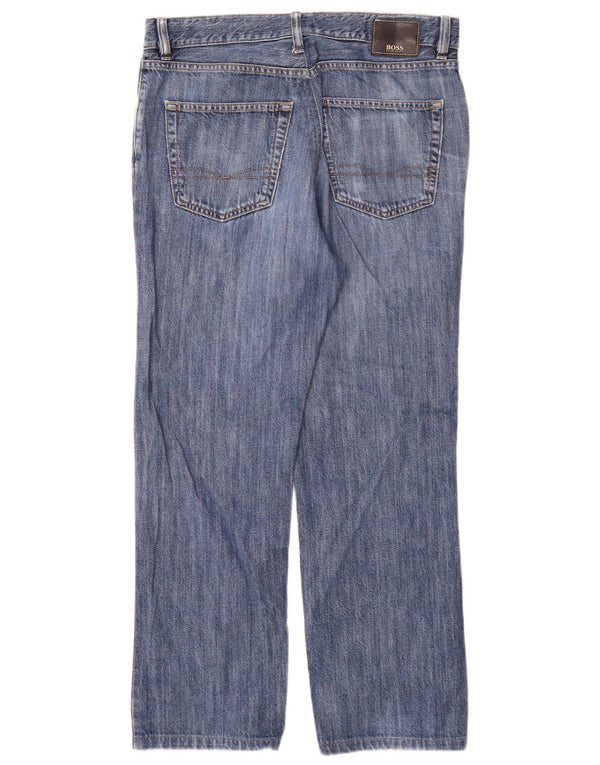 Hugo Boss Mens Straight Jeans W32 L29 Blue
