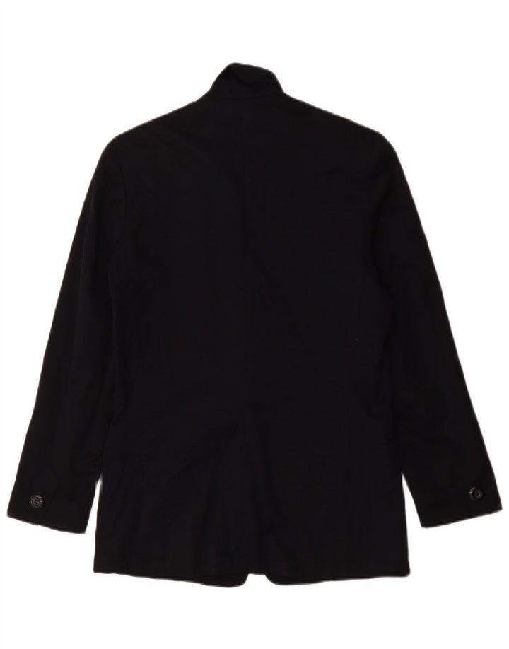 Max & Co. Womens 2 Button Blazer Jacket UK 12 Medium Navy Blue Cotton