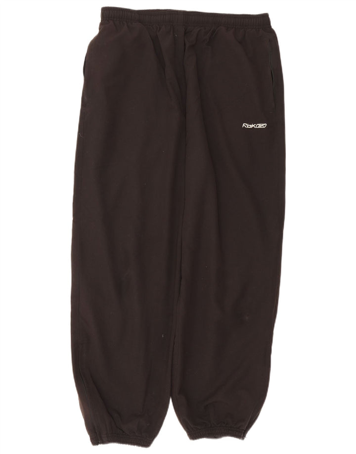 REEBOK Mens Tracksuit Trousers Joggers Large  Black Polyester