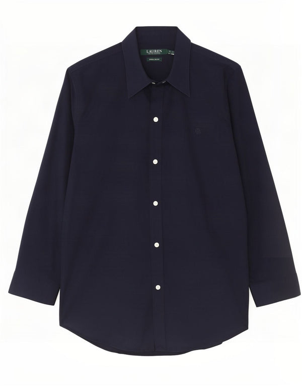 Camicia da donna Ralph Lauren UK 14 cotone blu navy medio