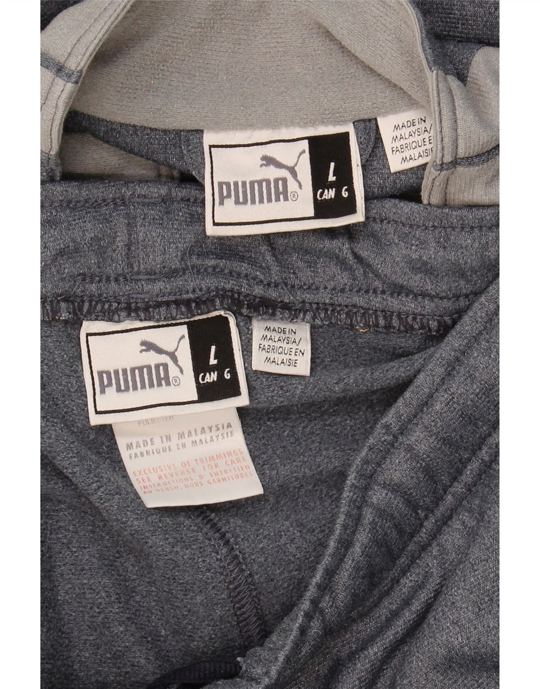 PUMA Mens Full Tracksuit Large Grey Colourblock Polyester Vintage Puma and Second-Hand Puma from Messina Hembry 