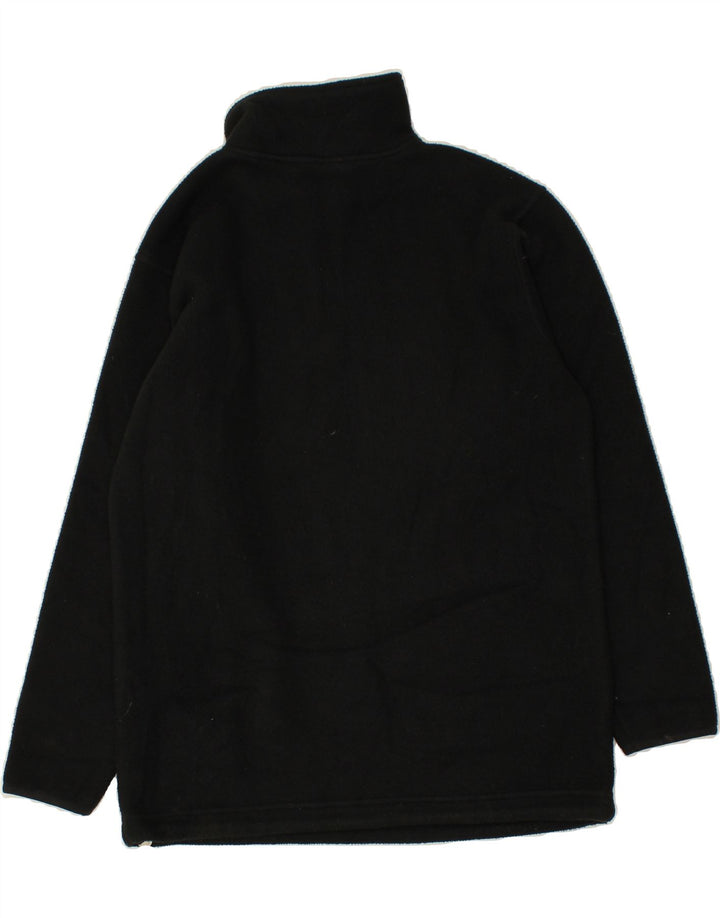 CHAMPION Mens Zip Neck Fleece Jumper Small Black Polyester Vintage Champion and Second-Hand Champion from Messina Hembry 