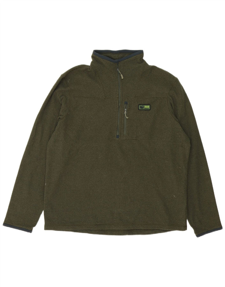 Felpa Rab da uomo con zip e collo maglione XL verde poliestere