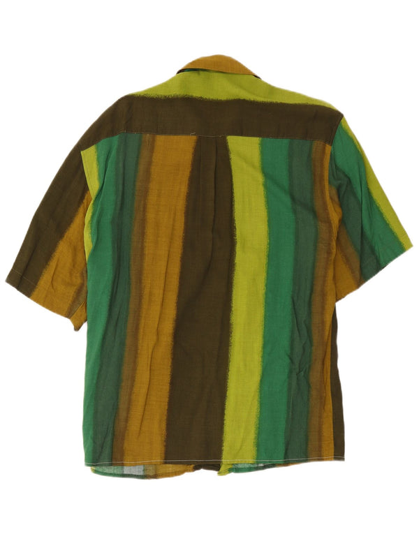 Club D'Amingo Mens Short Sleeve Shirt Small Multicoloured Striped