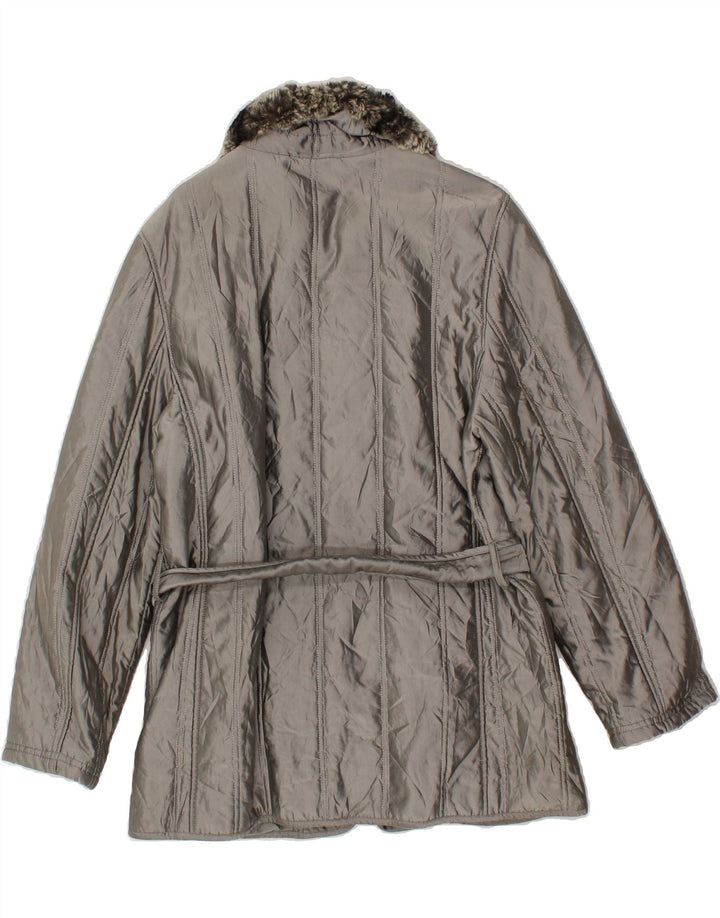 ESCADA Womens Padded Coat EU 38 Medium Grey Acetate Vintage Escada and Second-Hand Escada from Messina Hembry 