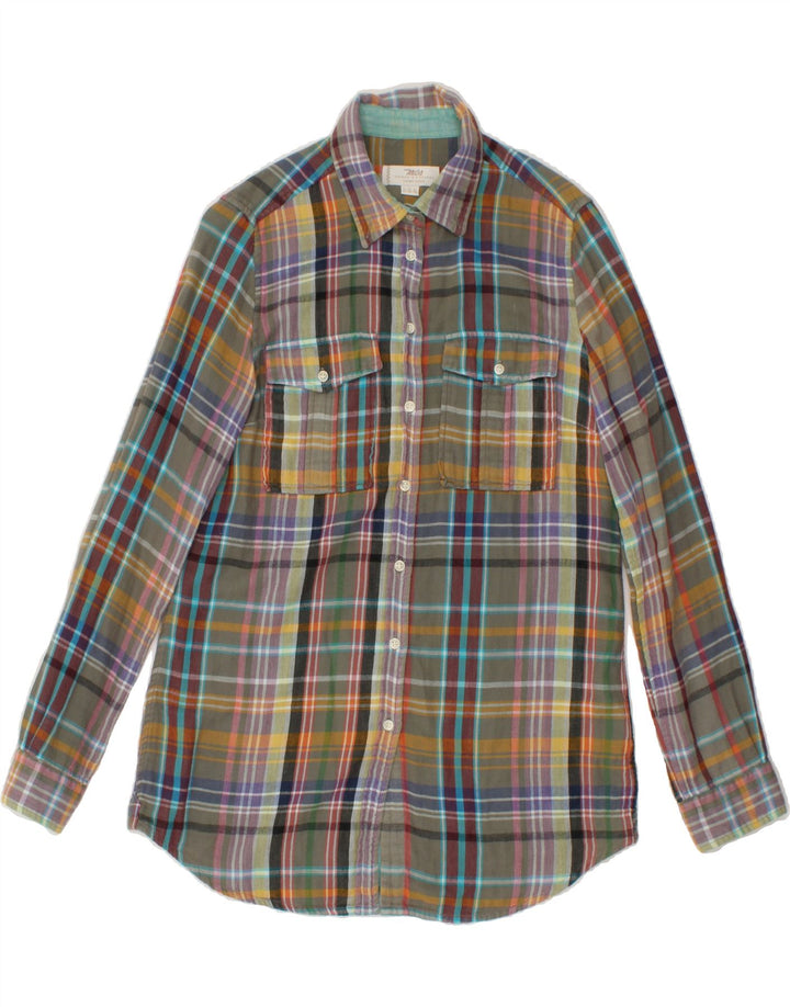 MARLBORO CLASSICS Womens Shirt IT 42 Medium Khaki Check Cotton Vintage Marlboro Classics and Second-Hand Marlboro Classics from Messina Hembry 