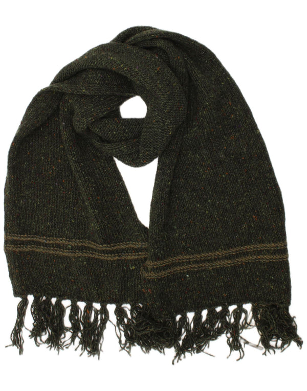 Fisherman Out Of Ireland Mens Rectangle Scarf One Size Khaki Flecked Winter