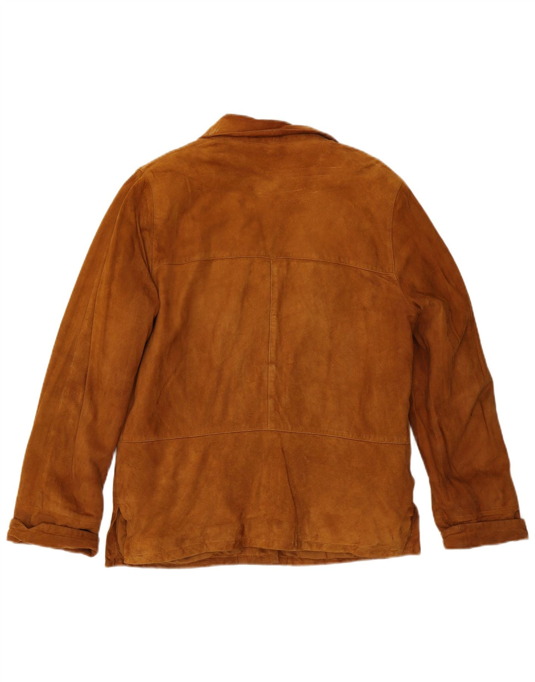 L.Lambertazzi Womens 3 Button Suede Blazer Jacket IT 44 Medium Brown