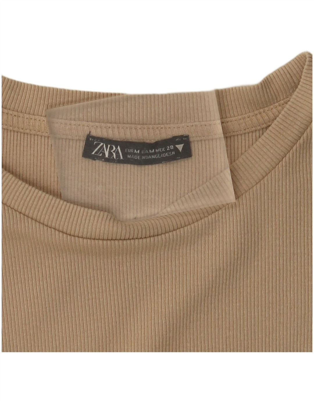 Zara Womens Bodysuit UK 12 Medium Beige