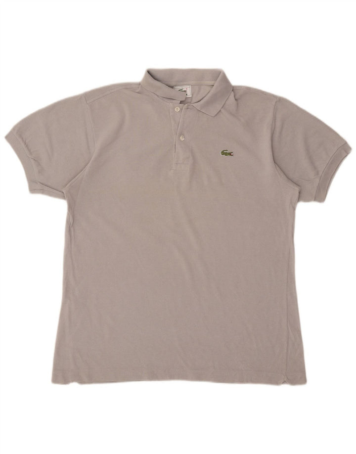 Polo da uomo Lacoste taglia 4 in cotone grigio medio