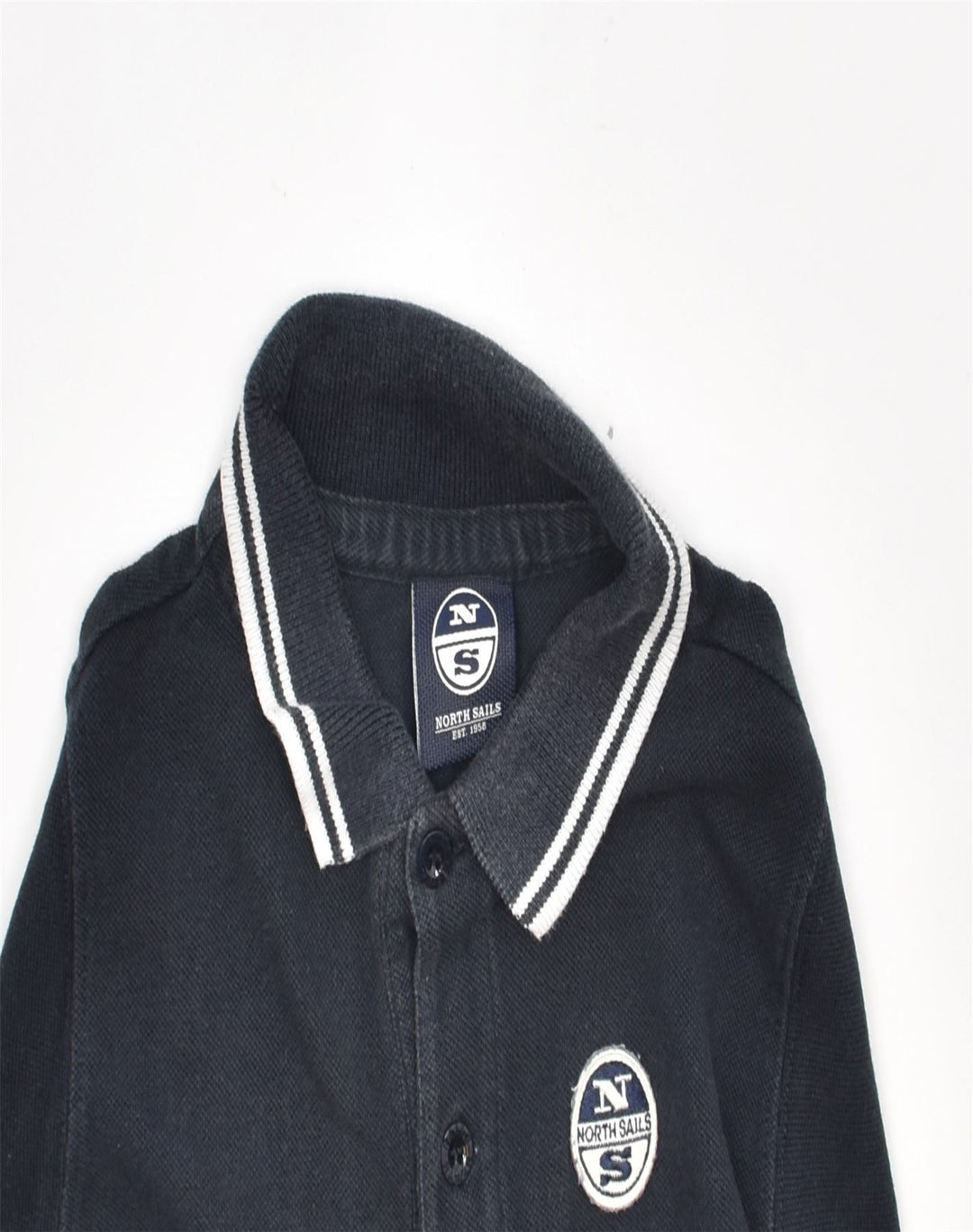 NORTH SAILS Boys Long Sleeve Polo Shirt 3-4 Years Black Cotton | Vintage | Thrift | Second-Hand | Used Clothing | Messina Hembry 
