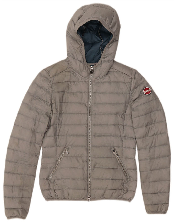 Colmar Womens Hooded Padded Jacket IT 38 2XS Grey
