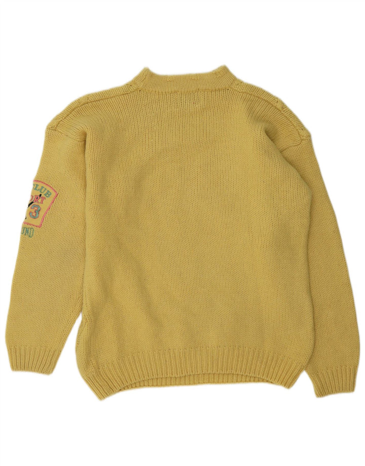 Foxhound Herre grafisk skildpaddehals sweater Medium gul uld