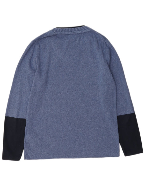 Maglione maglione con scollo a barca da donna Tommy Hilfiger UK 16 Large Blue Colourblock