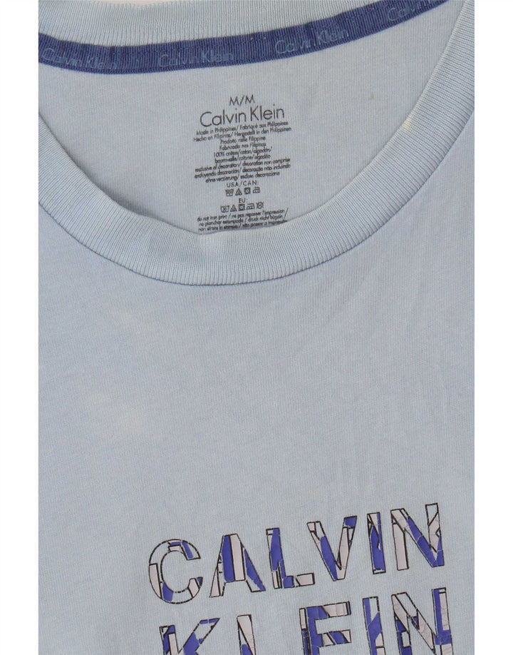 Maglietta grafica da uomo Calvin Klein Top in cotone blu medio