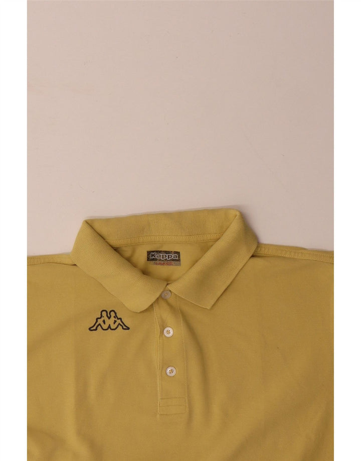 KAPPA Mens Polo Shirt Large Yellow