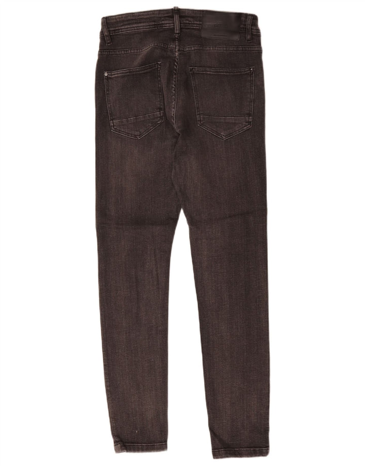 Jeans slim da uomo Zara EU 40 medio W31 L28 cotone grigio