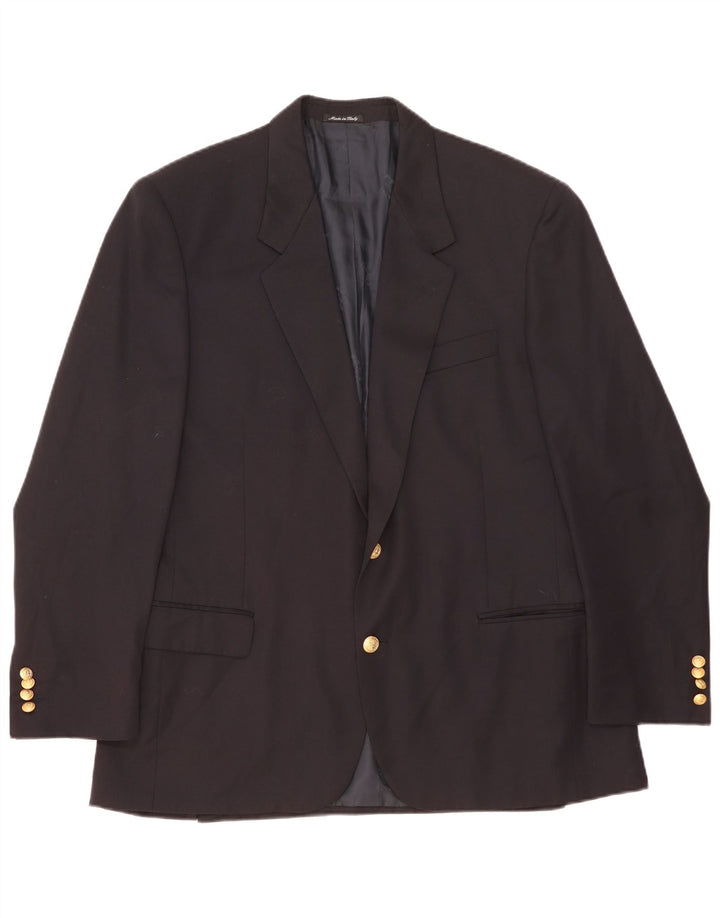 Paul & Shark Mens 2 Button Blazer Jacket IT 54 2XL Navy Blue New Wool